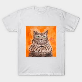 Halloween, halloween gift, halloween idea, watercolor, cat, pet, animal, cats, kitty, holiday, holidays T-Shirt